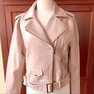 NEW WT Stylish Vegan Leather Moto Jacket Size XXL
